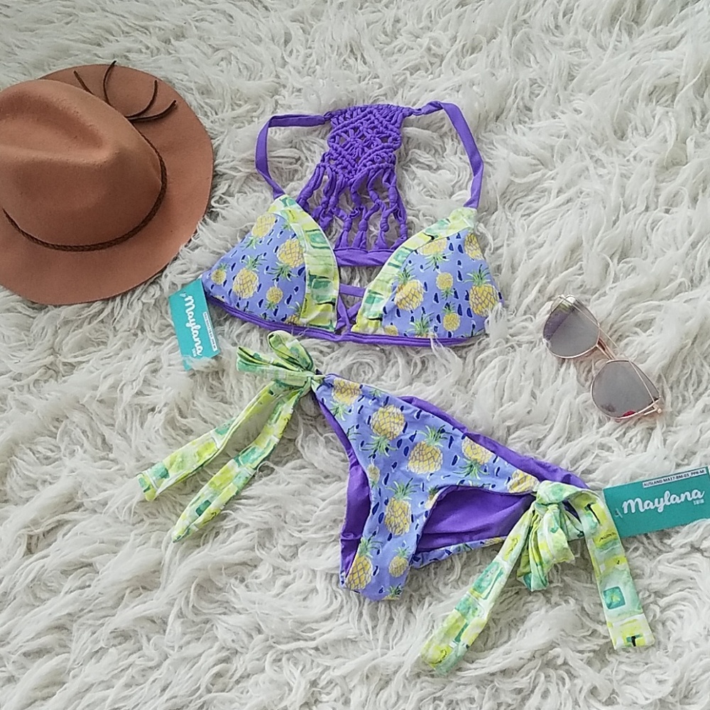[Maylana] NWT Bikini Set - pineapple pattern.
